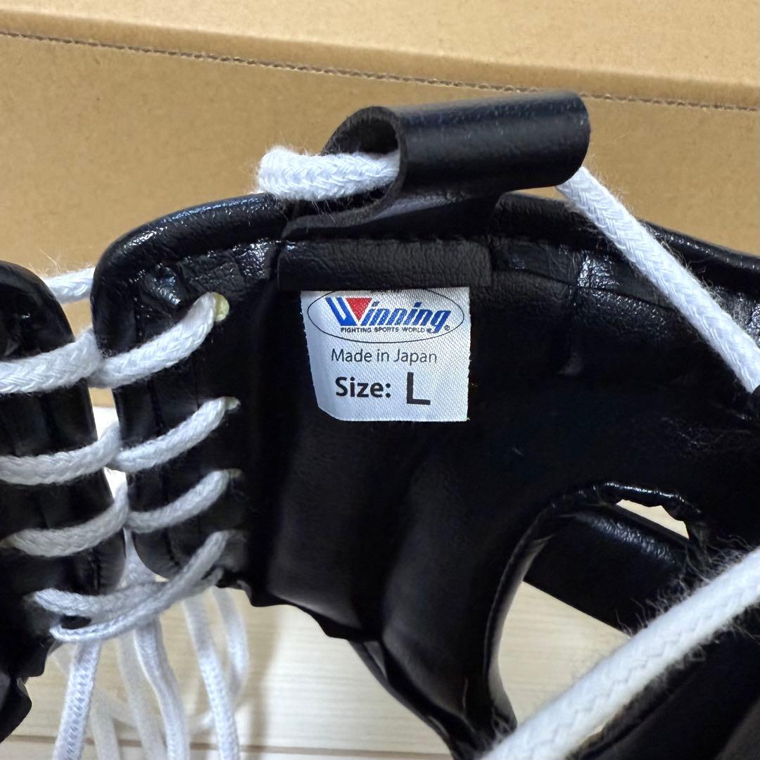 【値下げ】ウイニング　ヘッドギア　黒Lサイズ