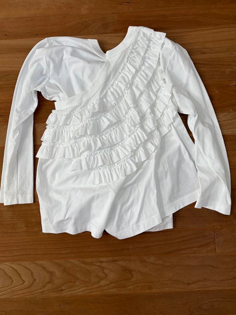 noir kei ninomiya ホワイトフリル長袖Tシャツ M