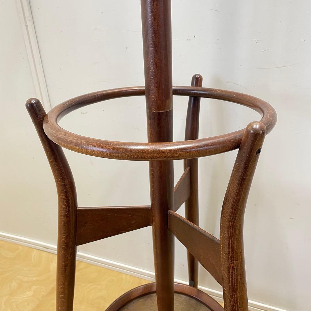 秋田木工 ポールハンガー① 木製コートハンガー 傘立て 洋服掛け ビンテージ