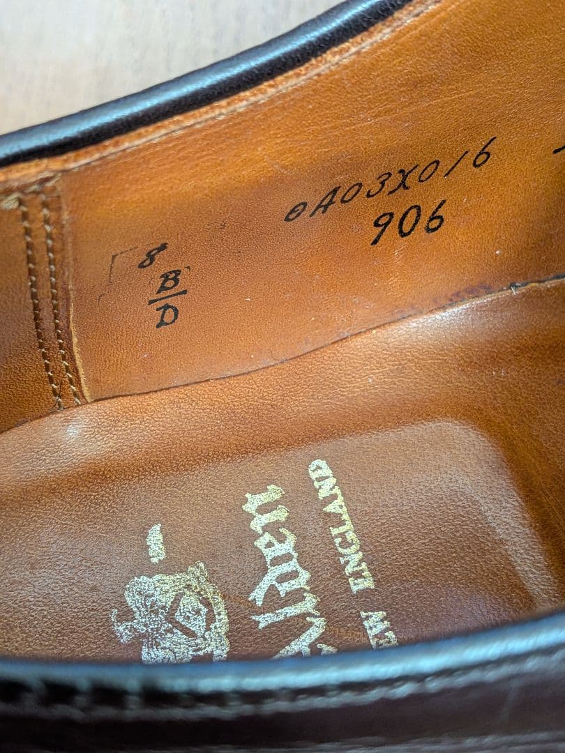 Alden 906 オールデン ストレートチップ バーガンディ 箱付き 8D
