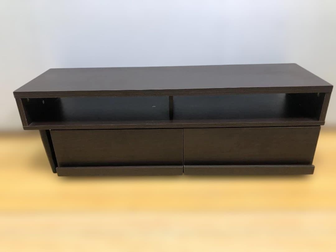 送料無料 テレビボード ローボード 伸縮式 ブラウン 引き出し 251124