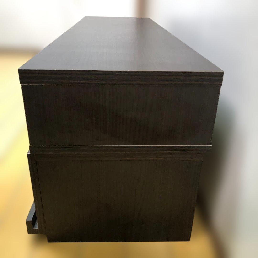 送料無料 テレビボード ローボード 伸縮式 ブラウン 引き出し 251124