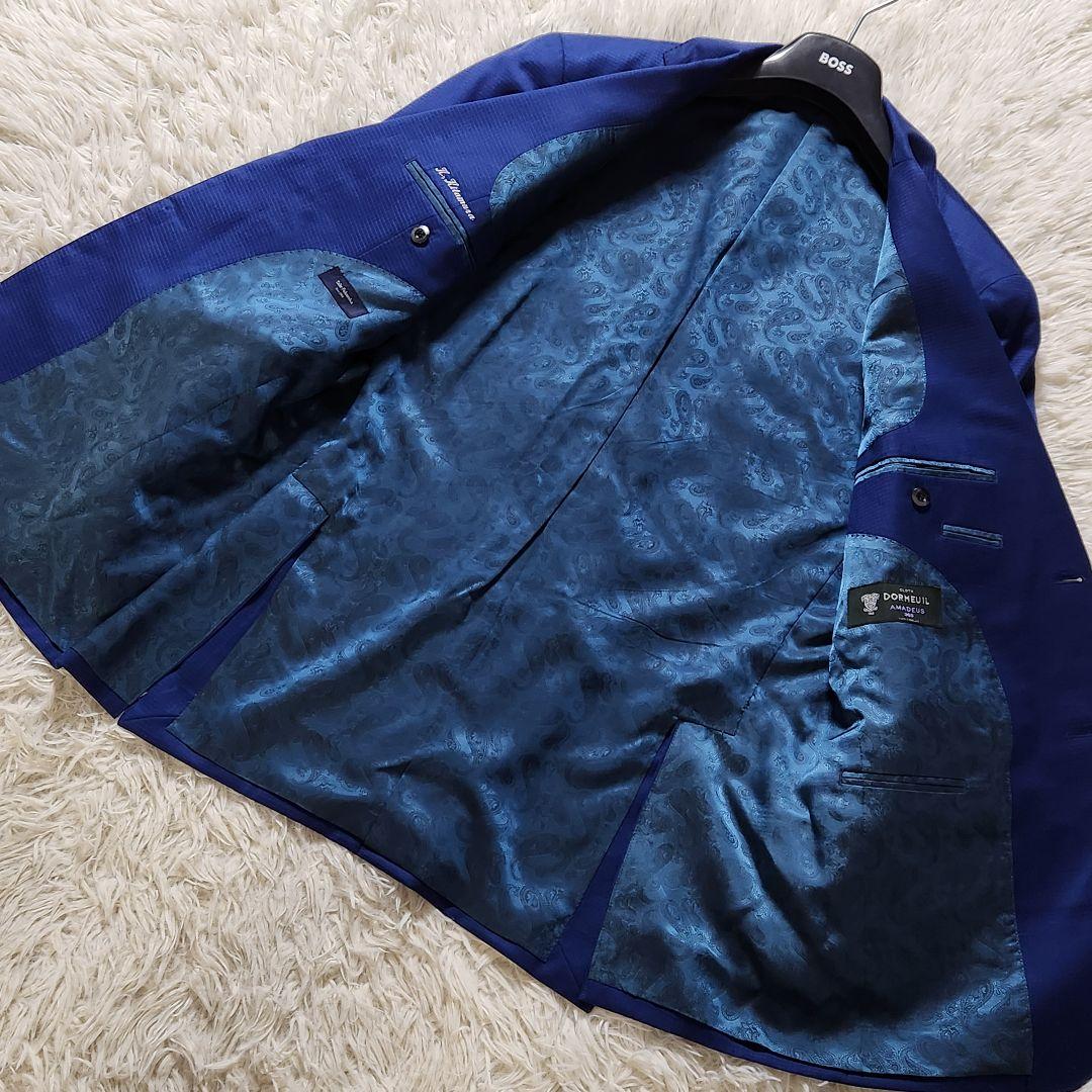 極美品✨XL相当 DORMEUIL スーツ セットアップ ペイズリー総柄