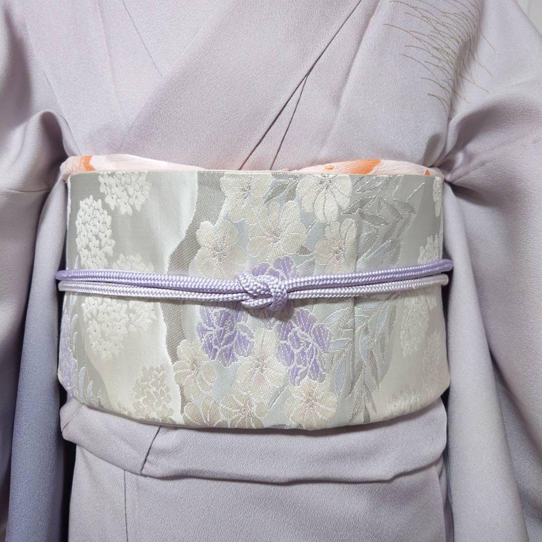 フ9995 ほぼ美品　袷　正絹　ぼかし染　訪問着　フルセット