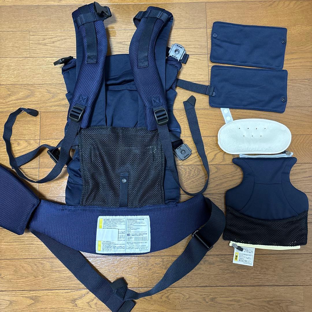 【にゃんこ⭐︎】Aprica ラクリス ネイビー 抱っこ紐 アップリカ