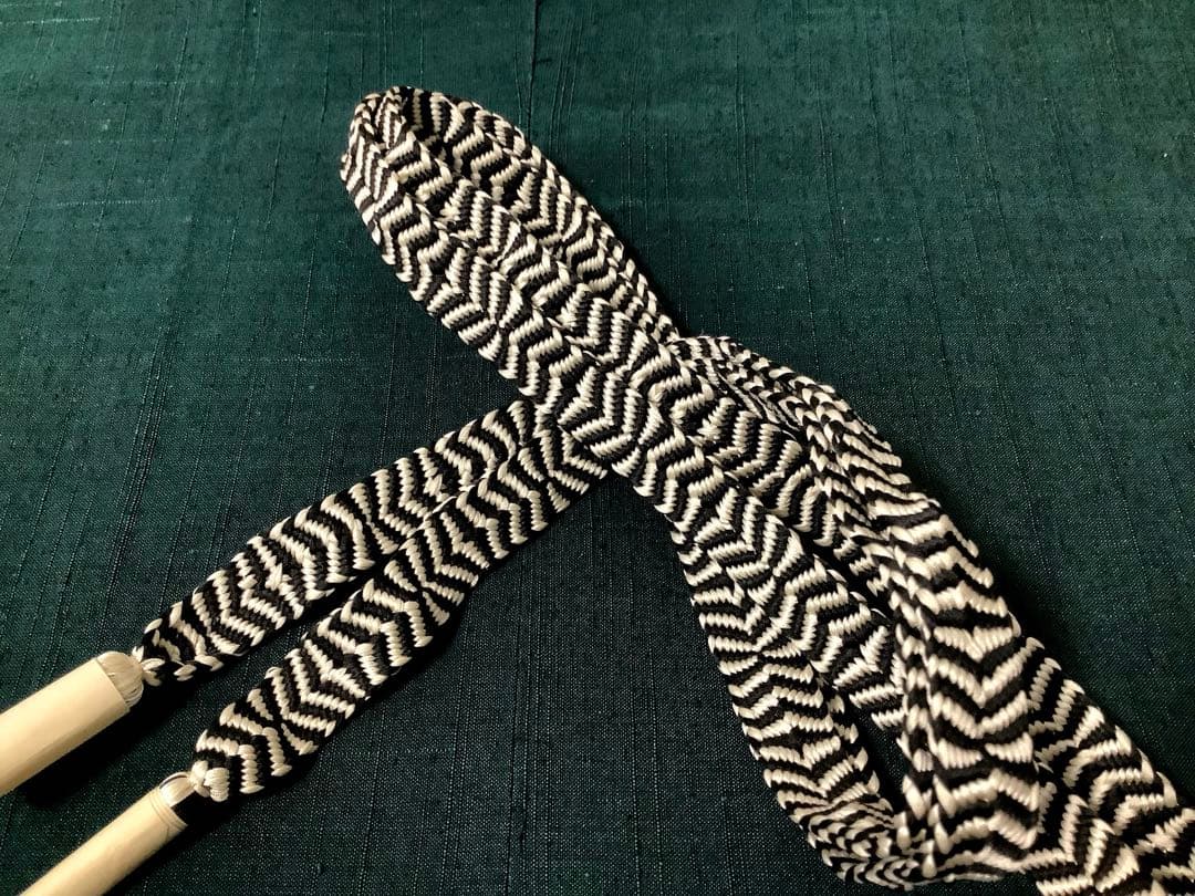 道明帯締め。白菊。