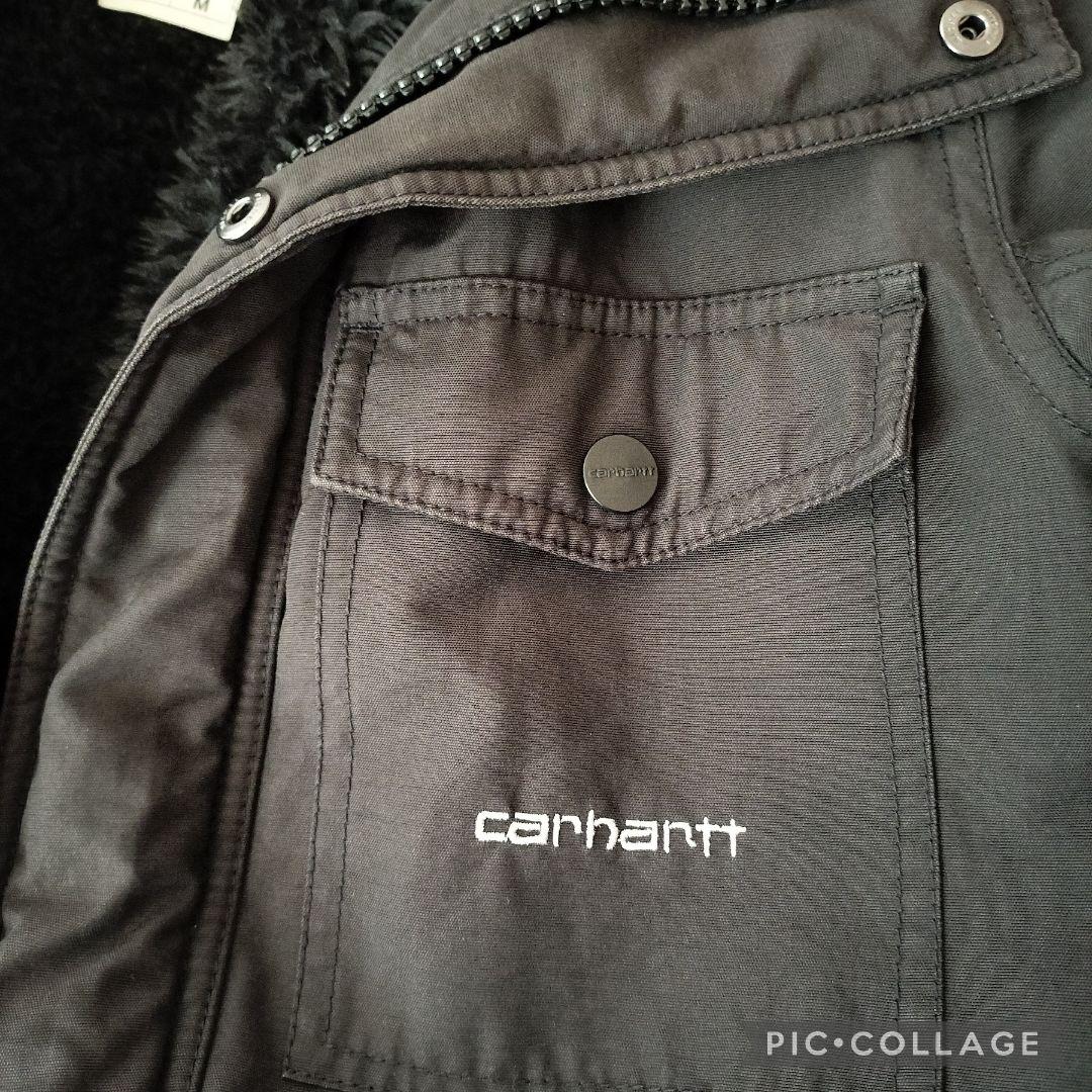 【美品・希少】Carhartt 裏ボア モッズコート 黒 M レディース