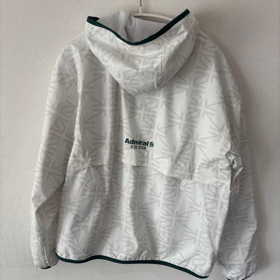Admiral フード付きジャケット ホワイト/グリーン
