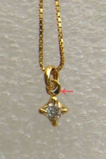 agete K18 ダイヤモンド（0.05ct）ネックレス