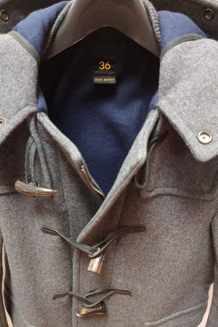 【美品】定価96,800 サイベーシックス　ダッフルコート　36グレー