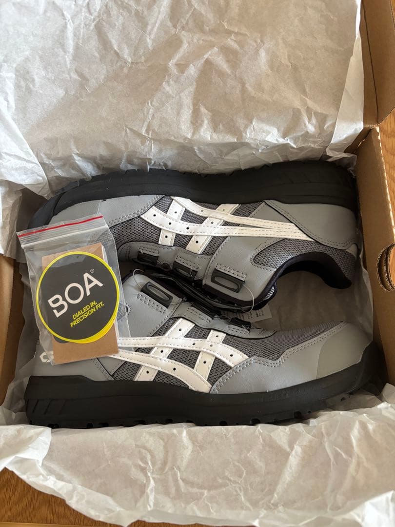 新品アシックスWIN JOB CP209 BOA安全靴 グレー/ホワイト27㎝