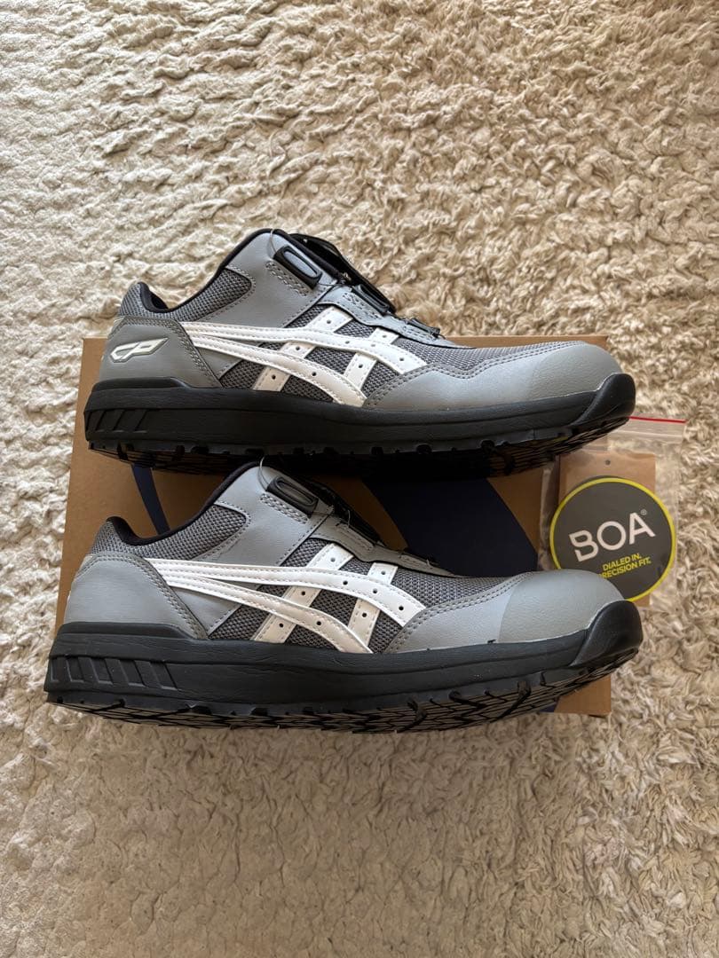 新品アシックスWIN JOB CP209 BOA安全靴 グレー/ホワイト27㎝