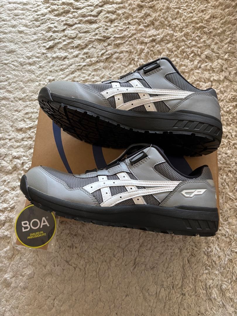 新品アシックスWIN JOB CP209 BOA安全靴 グレー/ホワイト27㎝