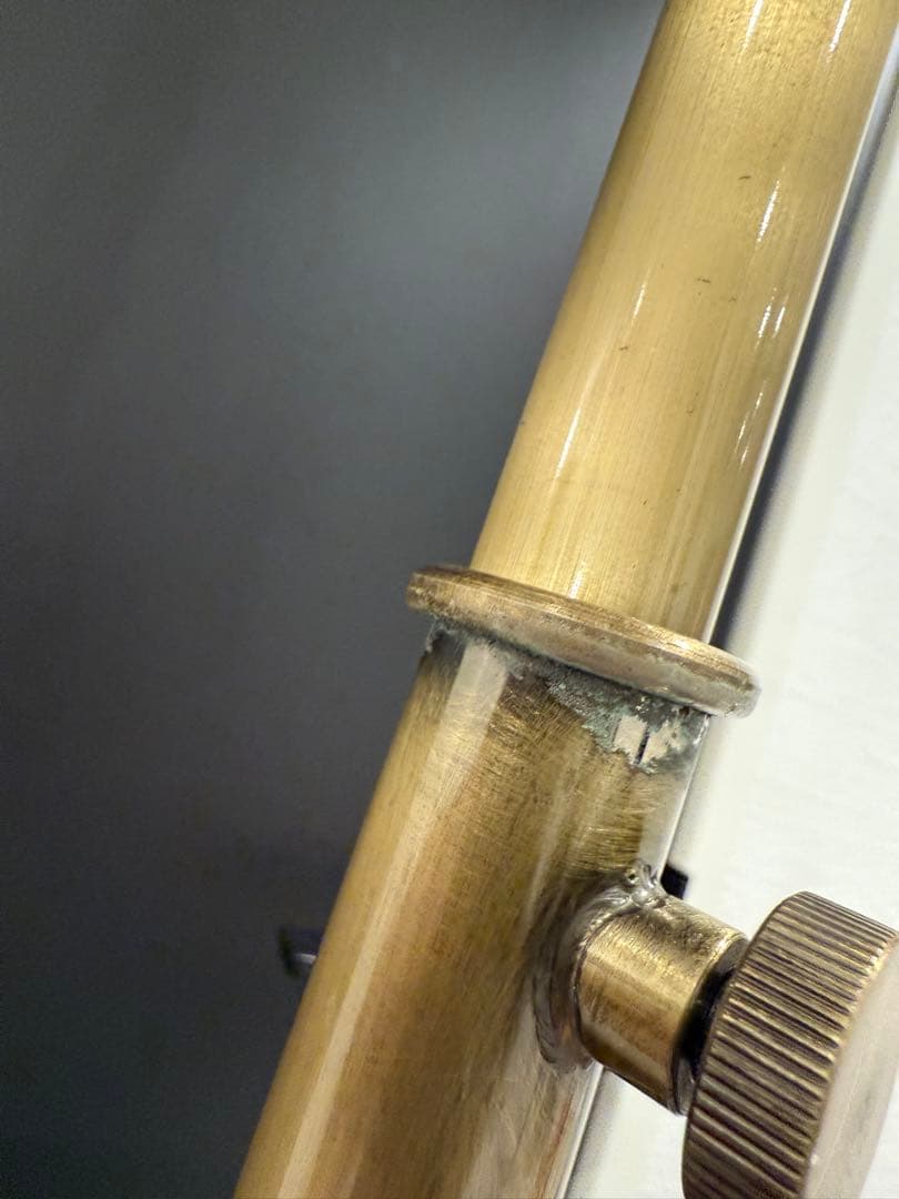 ハンガーラック　傾斜ハンガー　高さ可変　アンティークゴールド　ラスト1点