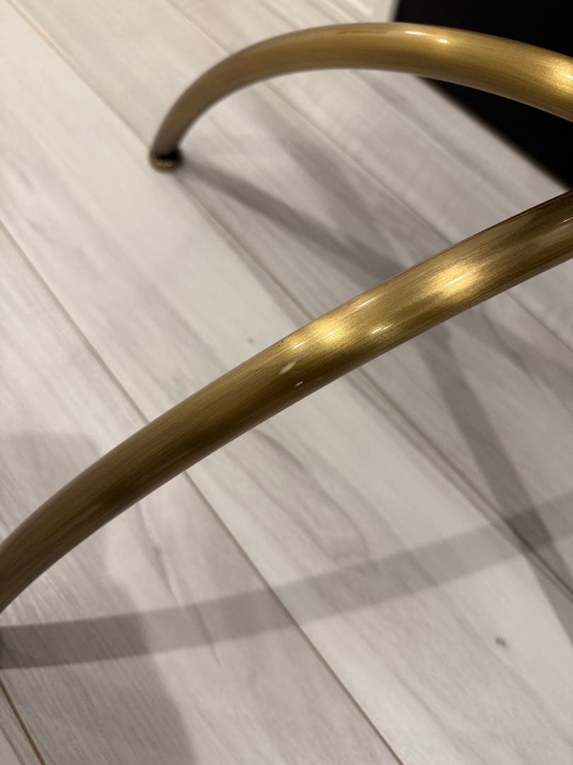 ハンガーラック　傾斜ハンガー　高さ可変　アンティークゴールド　ラスト1点