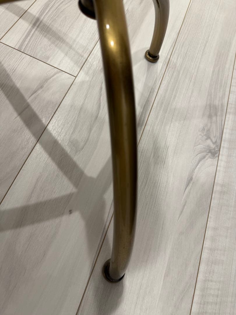 ハンガーラック　傾斜ハンガー　高さ可変　アンティークゴールド　ラスト1点