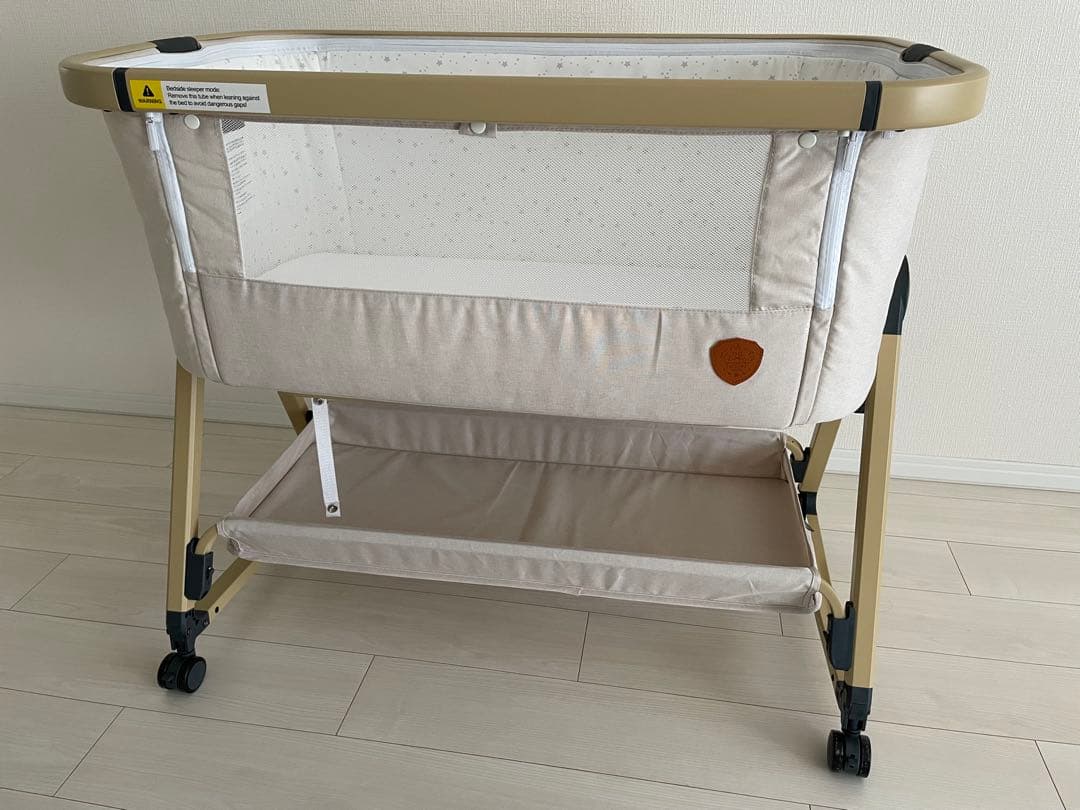 【美品】ベビーベッドHZDMJ ベージュ 2024年購入4ヶ月使用