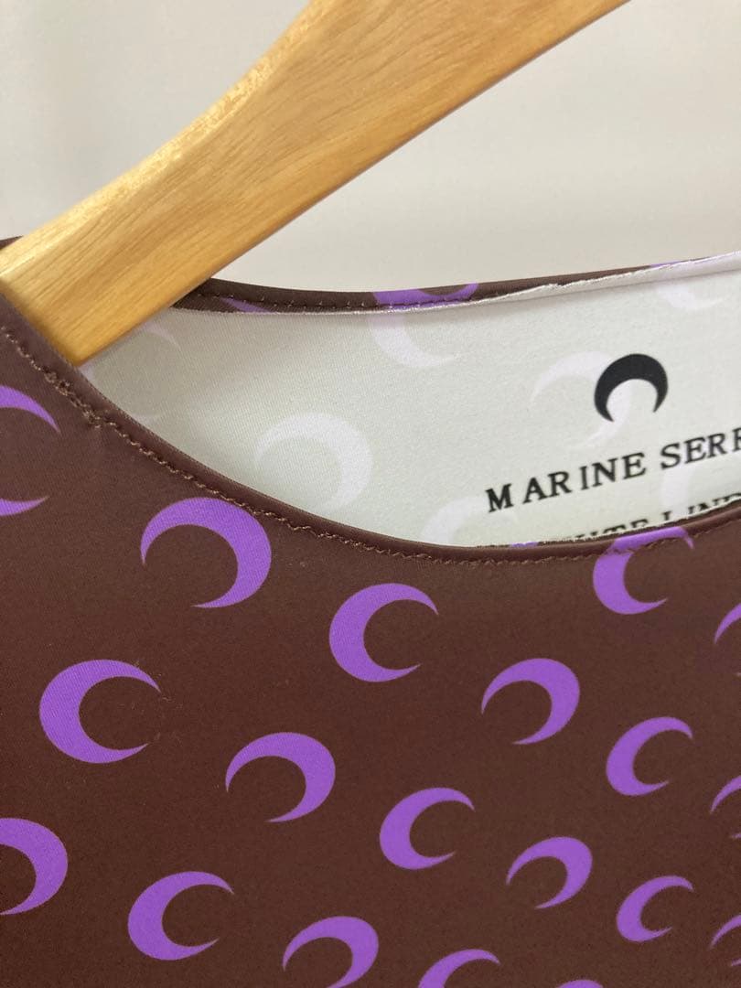 MARINE SERRE 長袖 Tシャツ ブラウン・パープル