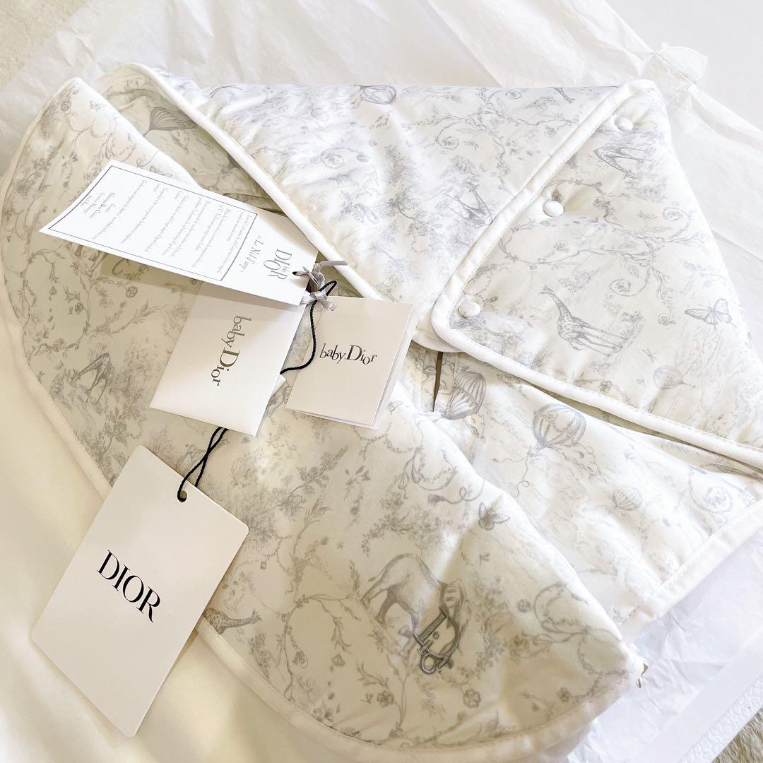 baby Dior　おくるみ　トワル・ドゥ・ジュイ　アニマル　オブリーク刺繍