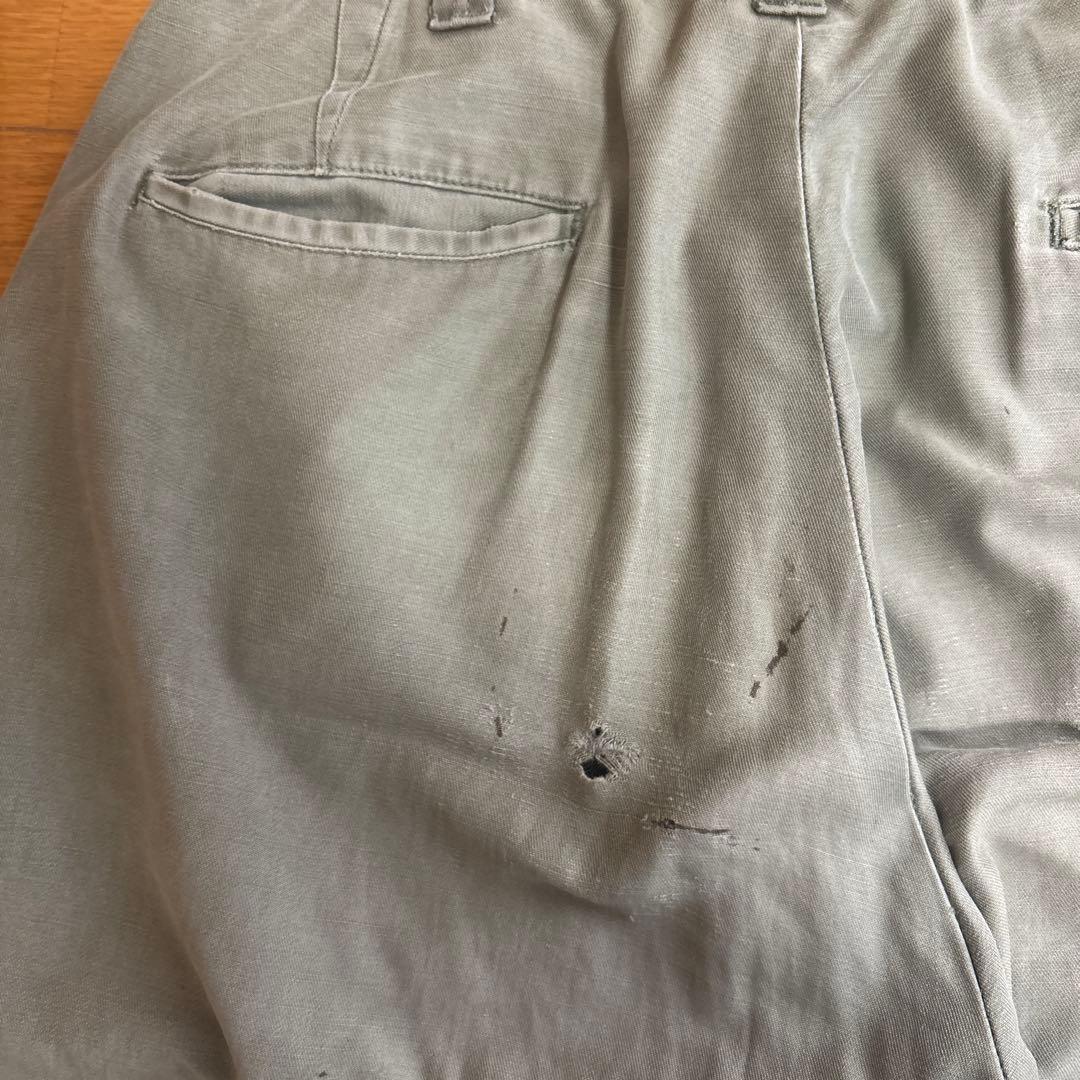 40s ww2 us.army m43 フィールドパンツ 襤褸 実物 ボロ