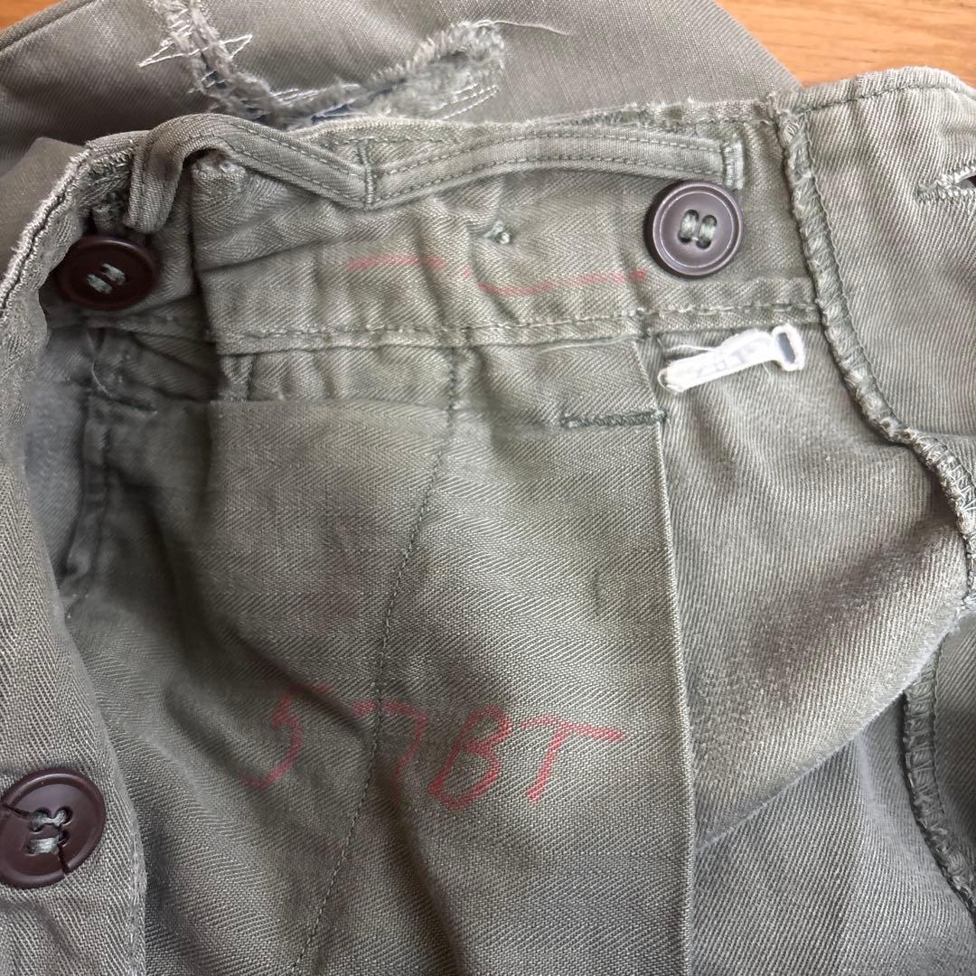 40s ww2 us.army m43 フィールドパンツ 襤褸 実物 ボロ