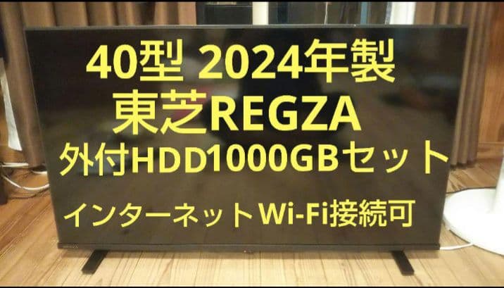 さんちゃん　テレビ REGZA 40型 2024年製 録画セット