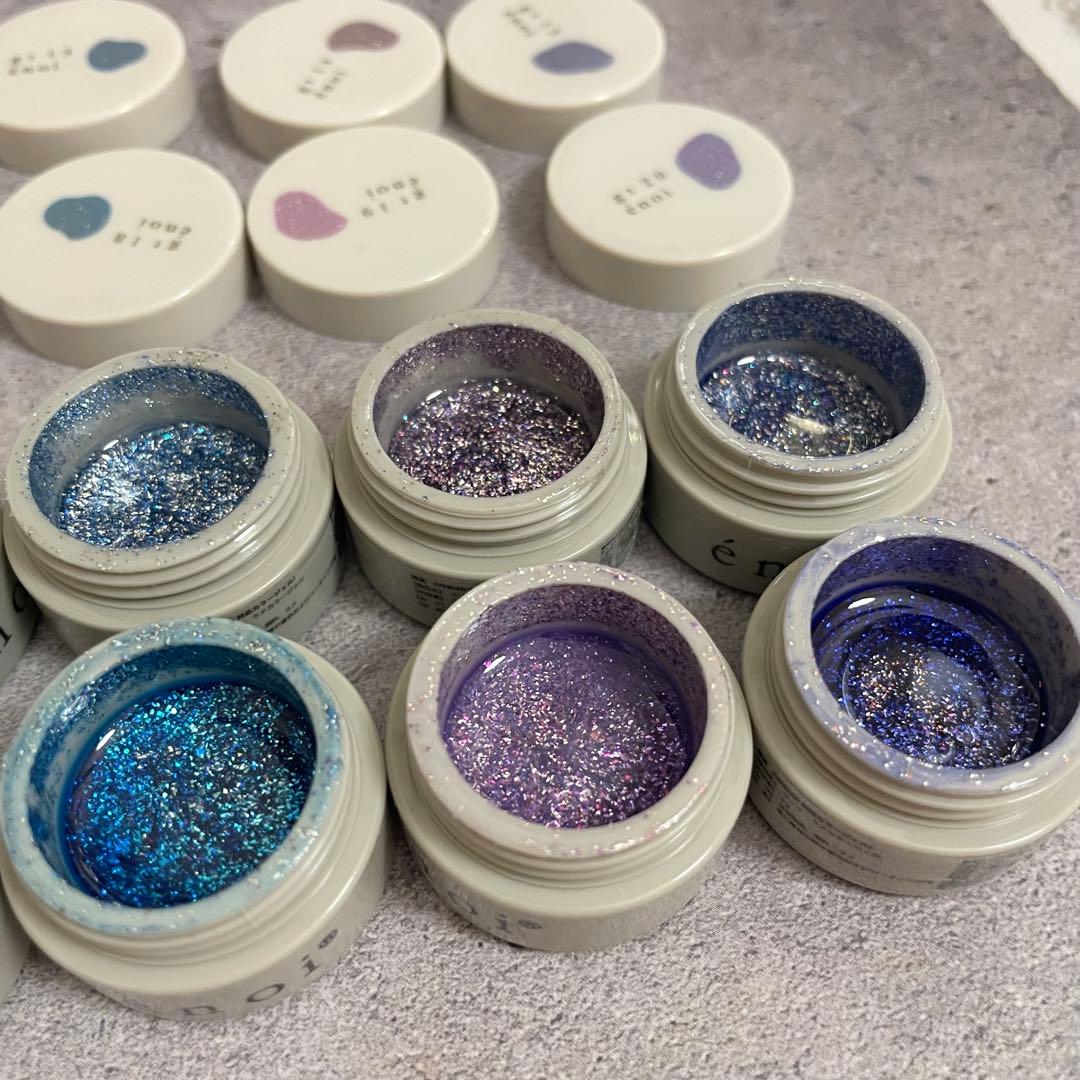 【開封品】ギャリッター寒色10色 enoi エノイ,カラーチャート付き