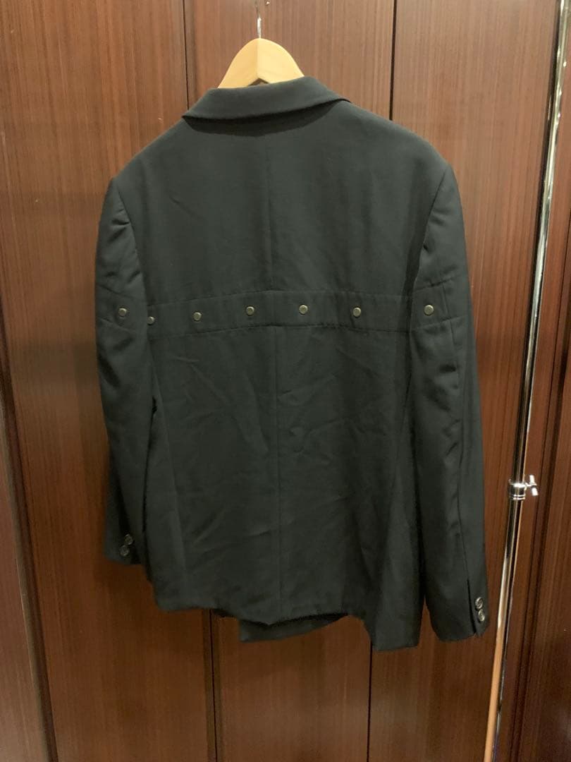 あ*め様 ヨウジヤマモト ダブルブレスト テーラードジャケット 黒