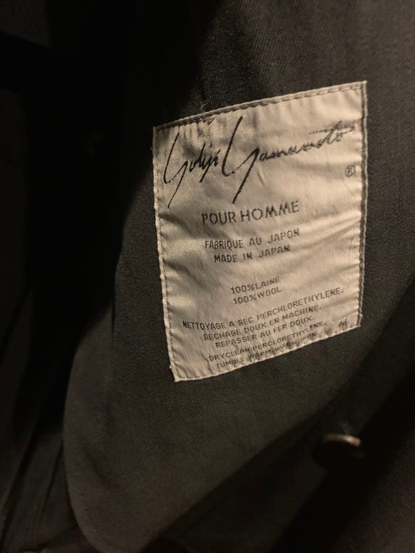 あ*め様 ヨウジヤマモト ダブルブレスト テーラードジャケット 黒