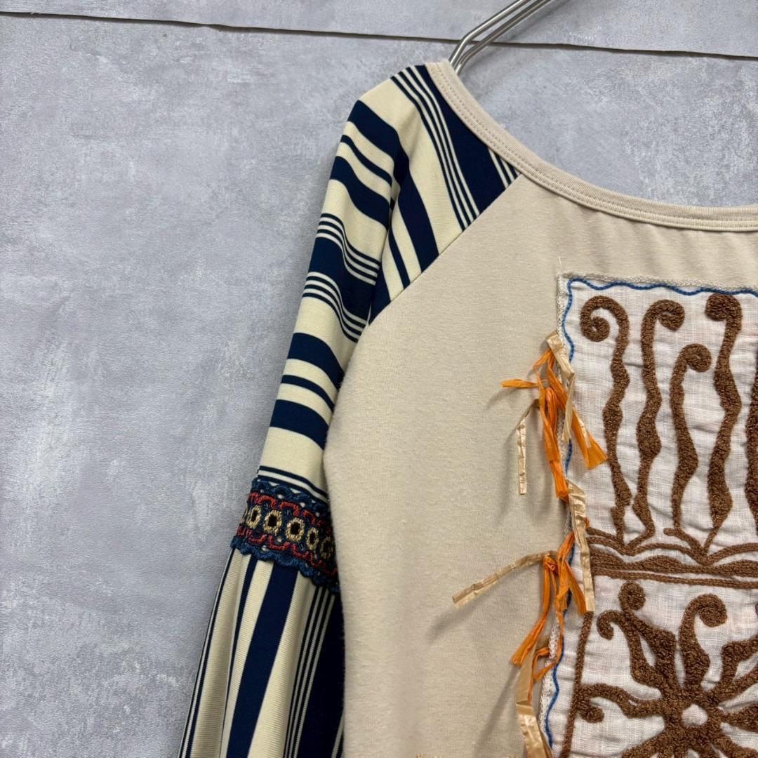 良デザイン◎ Y2K SAVE THE QUEEN 総柄トップス N2566