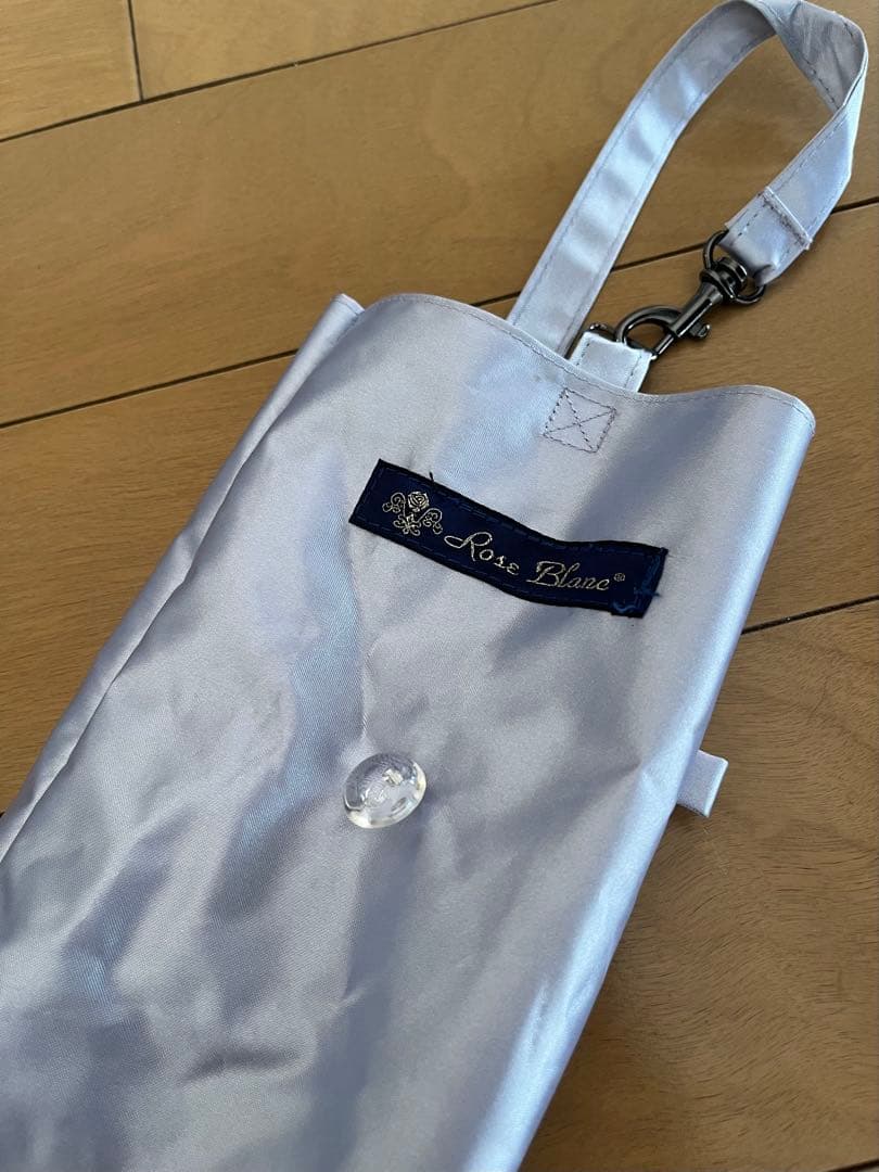 美品　芦屋ロサブラン　3段折りたたみ日傘　晴雨兼用　ラベンダー　完全遮光100%