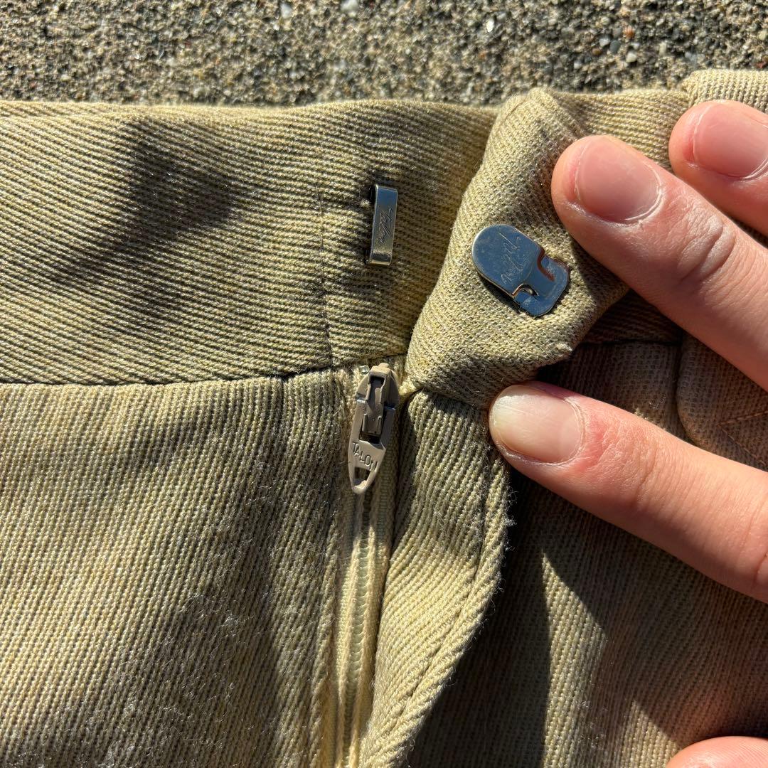 70s usa製　ウールスラックス　ウエスタン　極太　ギャバ　vintage