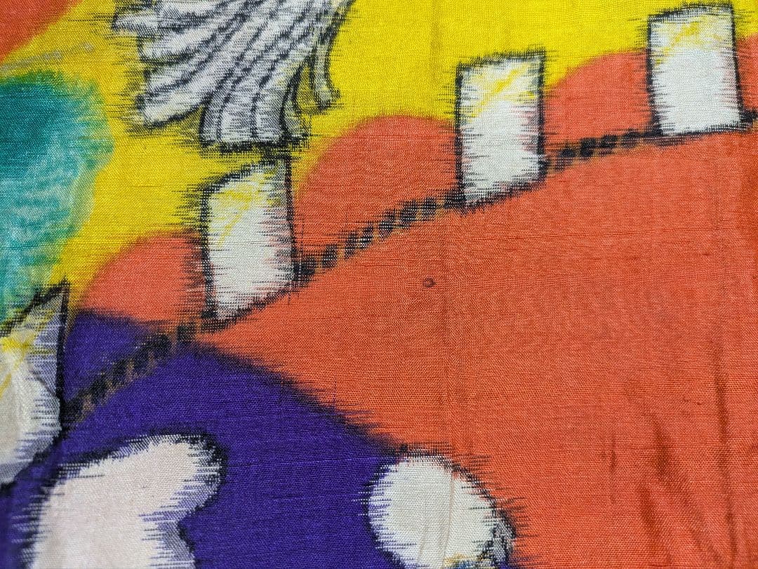 03ck100 銘仙 人物柄 希少 アンティーク リメイク 素材材料