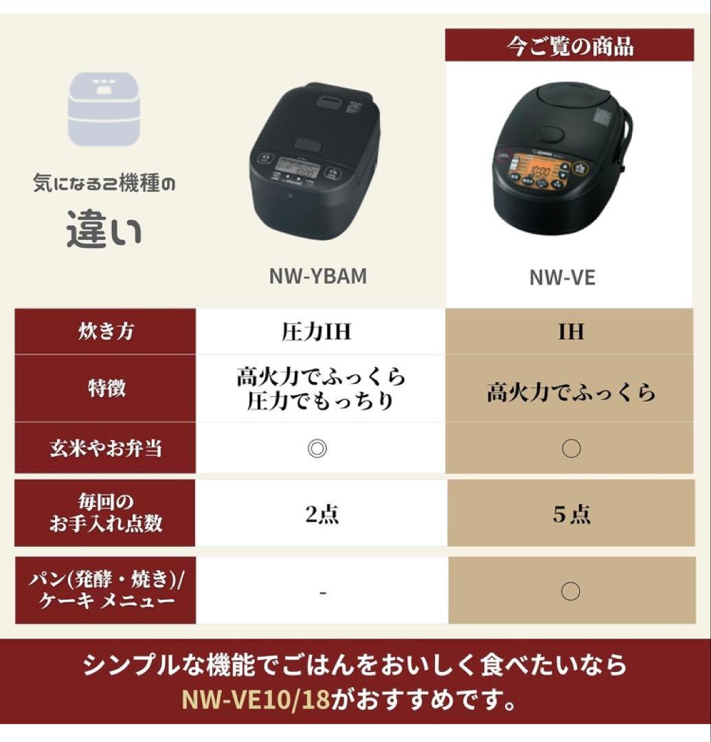 象印マホービン 炊飯器 5.5合 極め炊き IHタイプ NW-VE10-BA