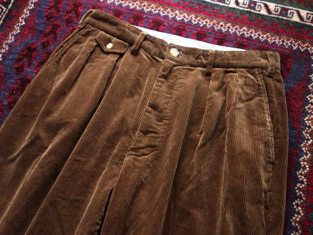 BEAMS PLUS + 2プリーツトラウザーズ M コーデュロイ 美品 日本製