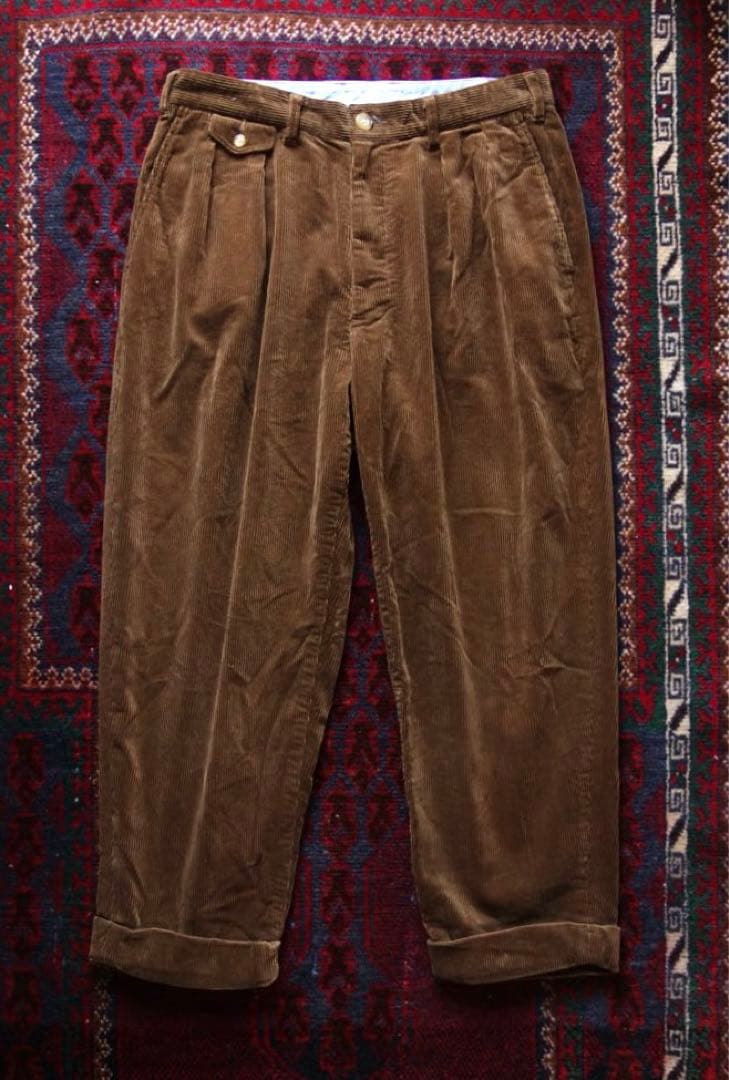 BEAMS PLUS + 2プリーツトラウザーズ M コーデュロイ 美品 日本製