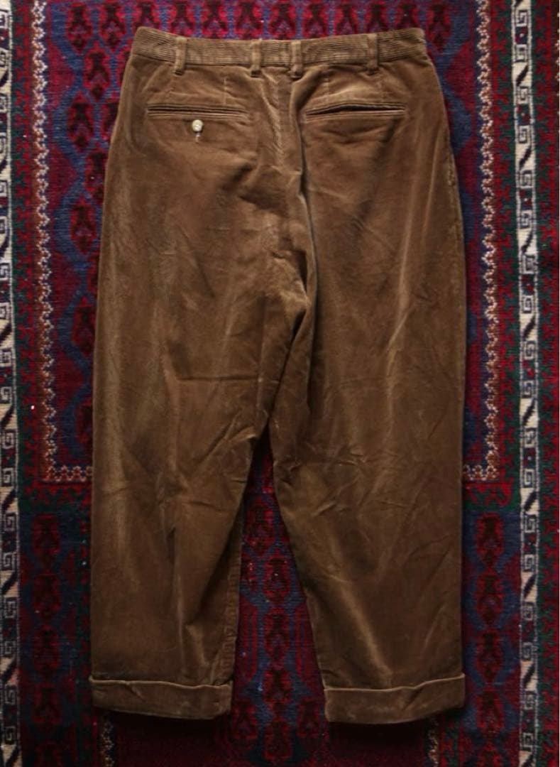 BEAMS PLUS + 2プリーツトラウザーズ M コーデュロイ 美品 日本製