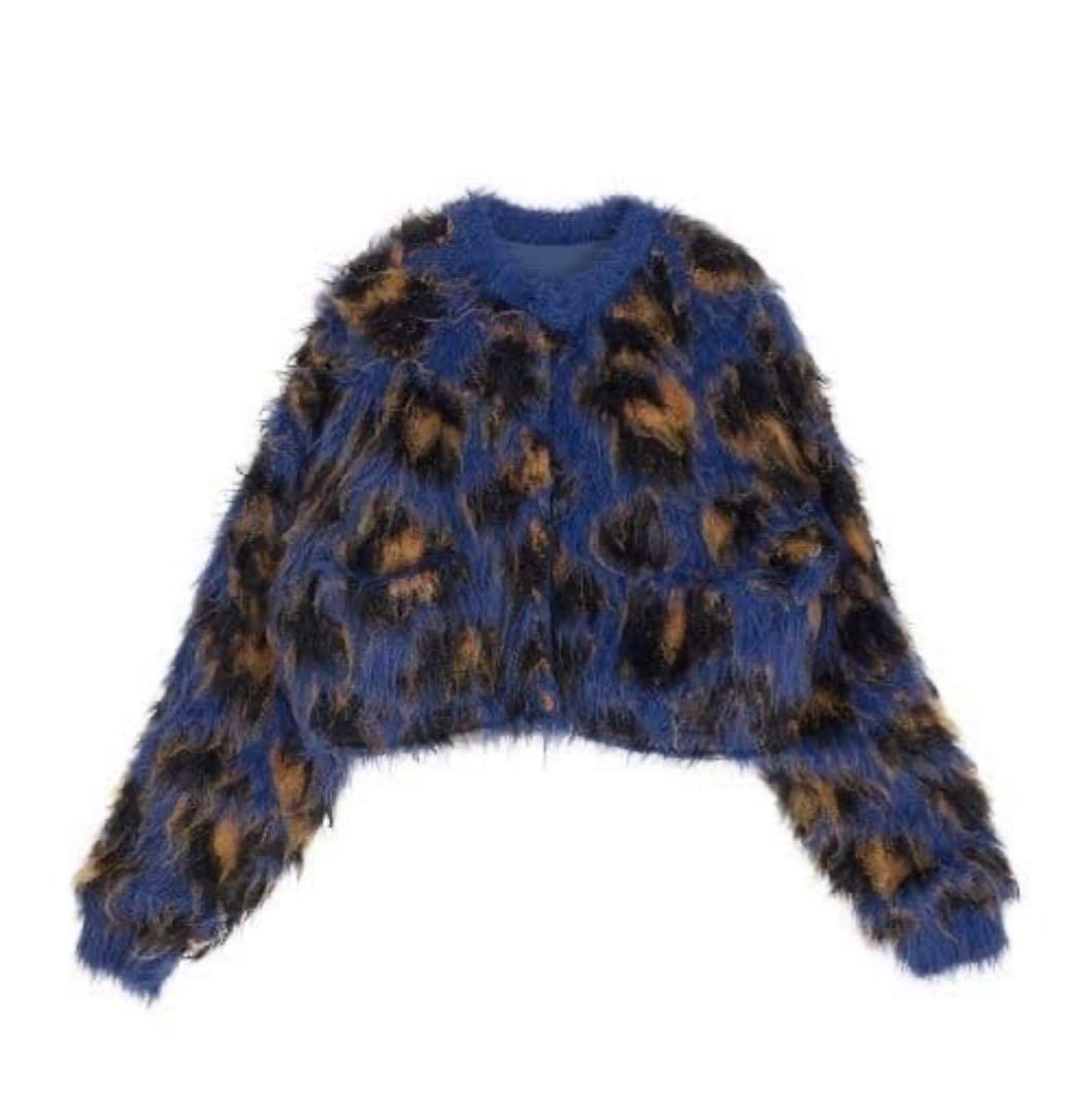 トップス AmeriVINTAGE ANIMAL SHAGGY KNIT CARDIGAN
