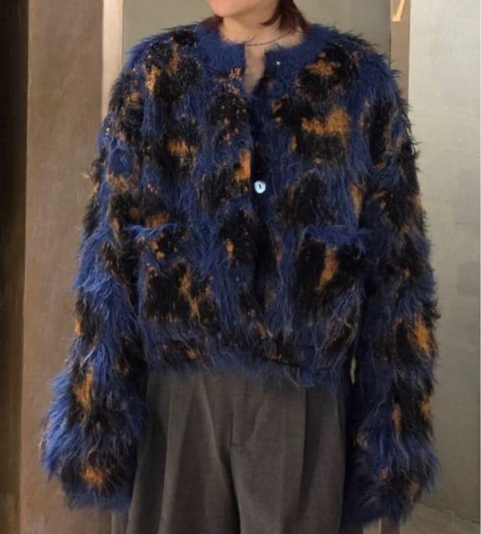 トップス AmeriVINTAGE ANIMAL SHAGGY KNIT CARDIGAN
