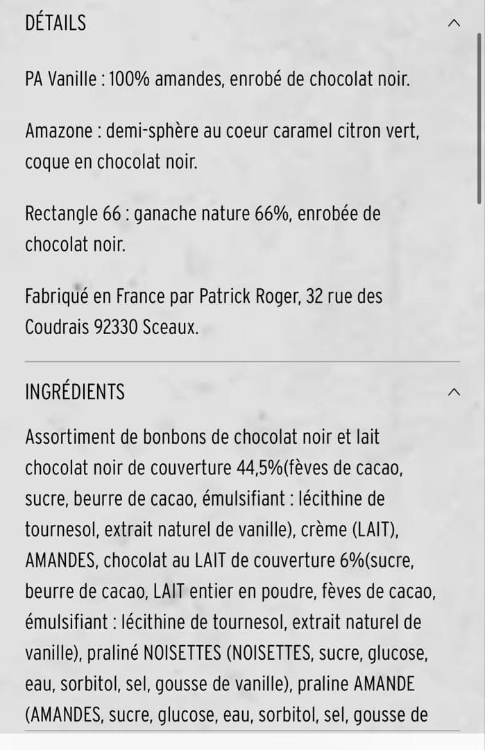 パトリックロジェ　チョコレートアソート