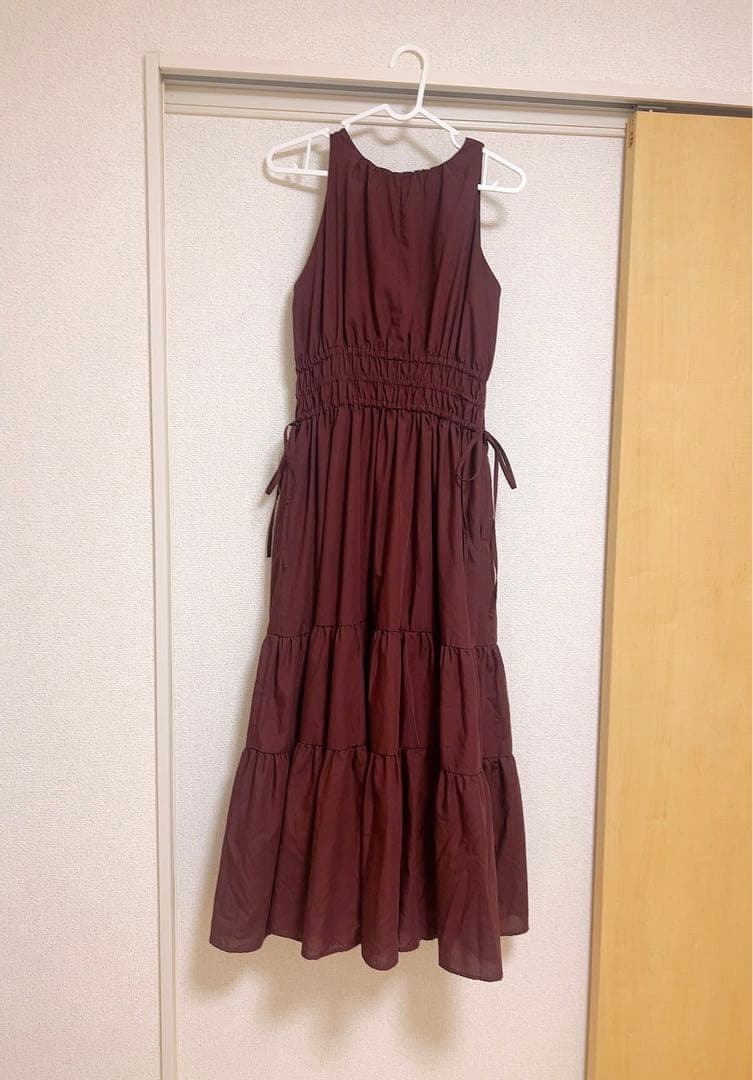 ワンピース Herlipto Riviera Bow Tiered Long Dress