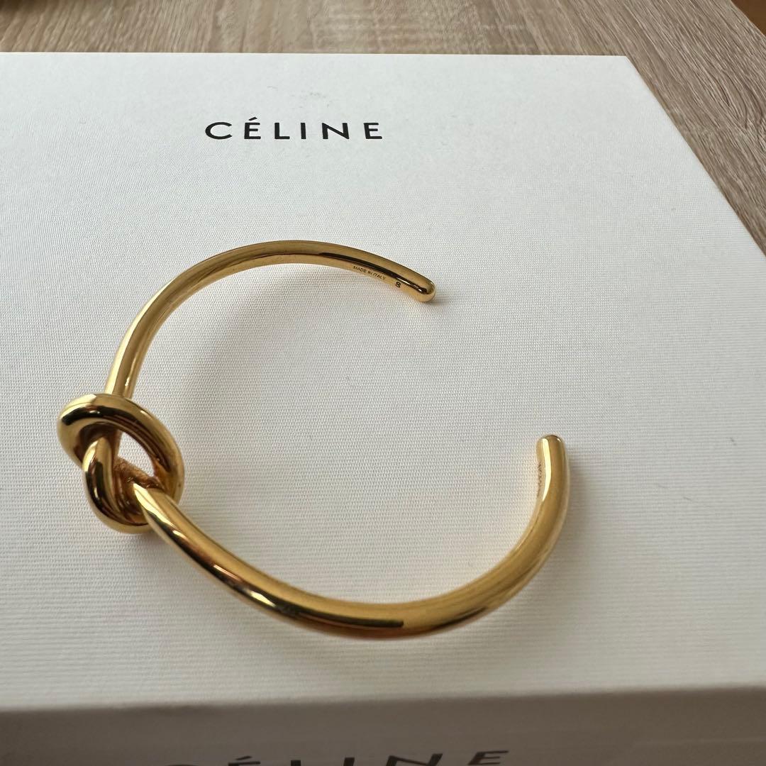 【美品】CÉLINE ゴールド ノット バングル