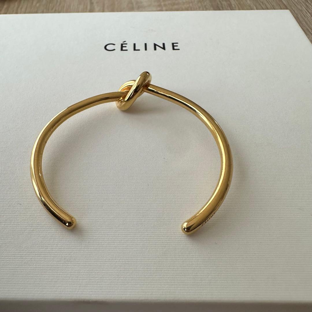 【美品】CÉLINE ゴールド ノット バングル
