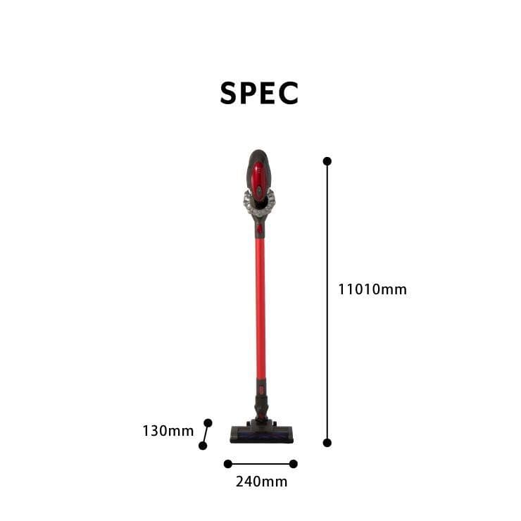 バッテリーなし　s!mplus コードレス掃除機　レッド　SP-RCL4W 青