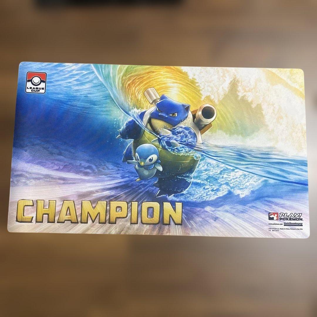 公式　ポッチャマ　カメックス　CHAMPION　チャンピオン　プレイマット