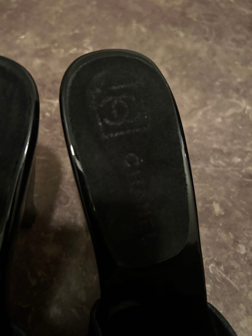 期間限定値下げ　CHANEL ブラック ミュール 高ヒール