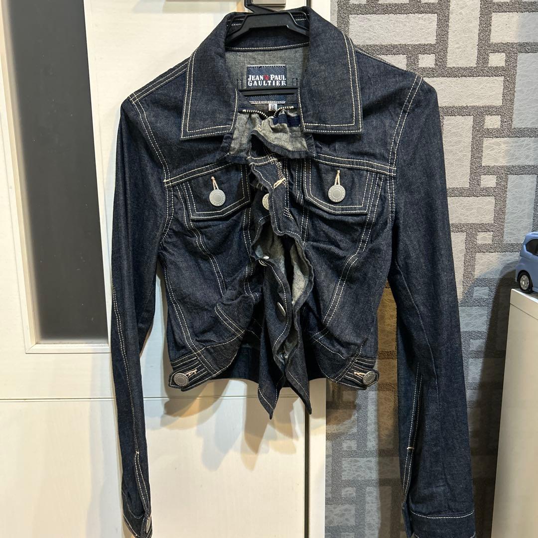 JEAN PAUL GAULTIER フリルデニムジャケット 40