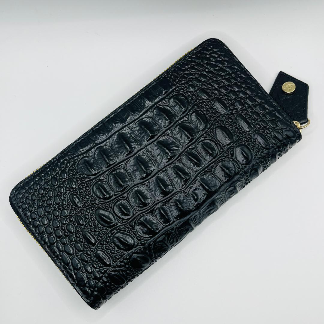 特価 未使用 Vivienne Westwood 黒 長財布 ワニ風 豪華人気