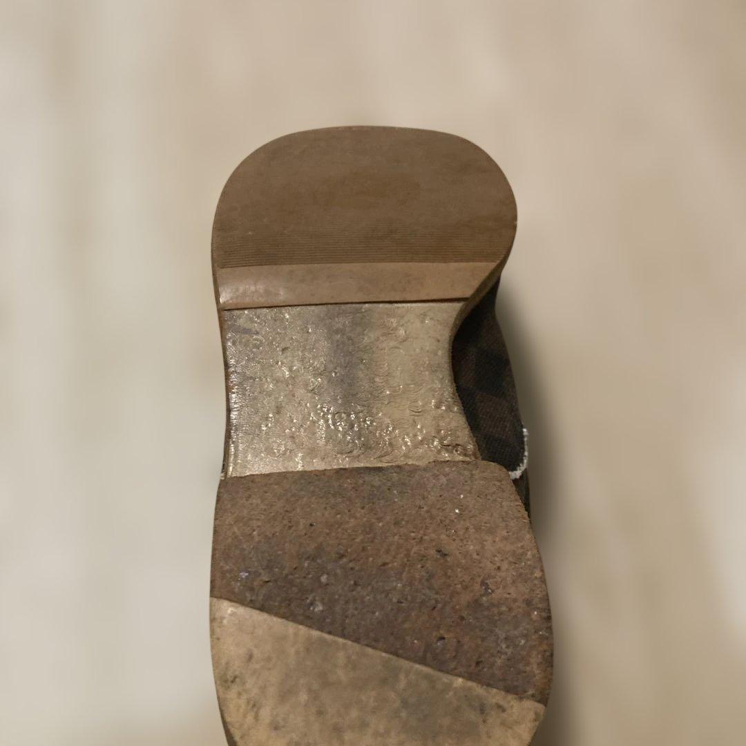 CDG HOMME PLUS チェッカー柄キャンバスシューズ