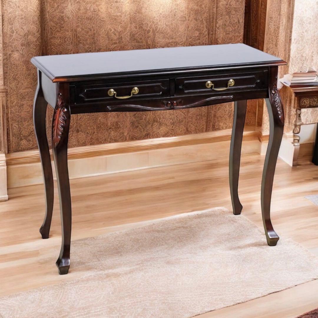 F 新品 アンティーク調 コンソールテーブル 机 デスク サイドテーブル 飾り棚